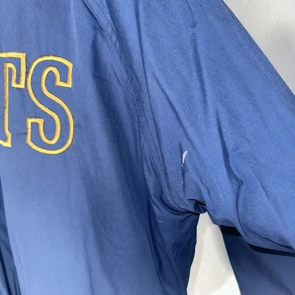 VTG 90s Fans Gear Denver Nuggets Blue Hooded Full Zip Puffer Jacket XL - Picture 10 of 10